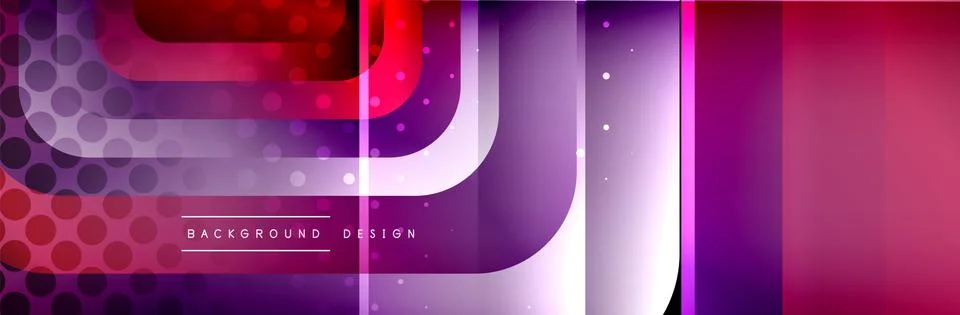 Round squares shapes composition geometric abstract background. Vector Stock Illustration