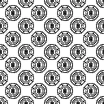 Round stadium top view pattern seamless vector Stock Illustration