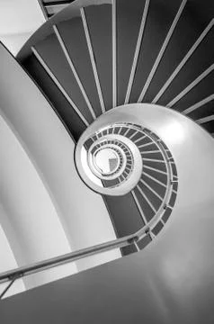 Round stairs going up Stock Photos
