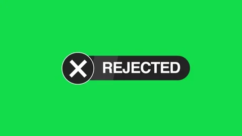 Round stamp with checklist and rejected text reveal animation on transparent bac Stock Footage 314277715