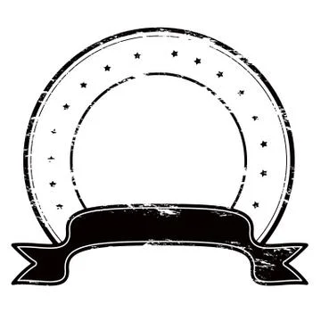 Round stamp Stock Illustration
