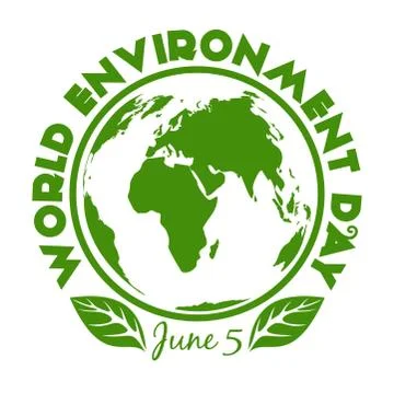 Round stamp for World Environment Day. June 5 Stock Illustration