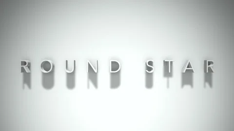 Round star 3D title animation with shadows on a white background 動画素材 296980918