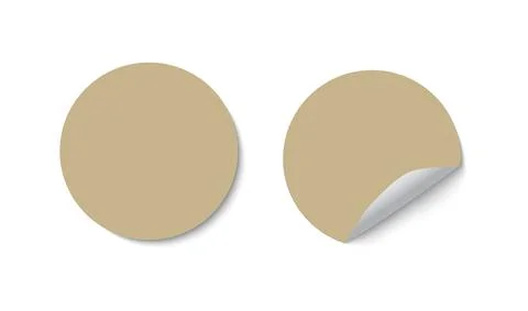 Round sticker badge vector mock up isolated Stock Illustration
