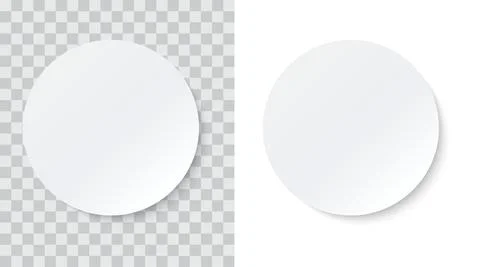 Round sticker badge vector mock up isolated Stock Illustration