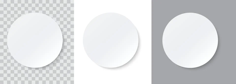 Round sticker badge vector mock up isolated Stock Illustration