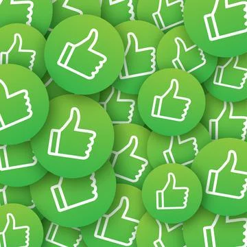 Like round sticker pattern. Social network post. Social media like. Motion Illustrazione stock