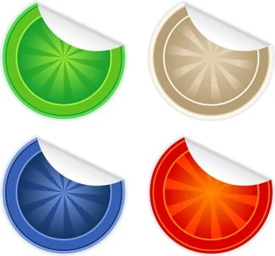 Round Stickers Stock Illustration