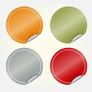 Round stickers Stock Illustration