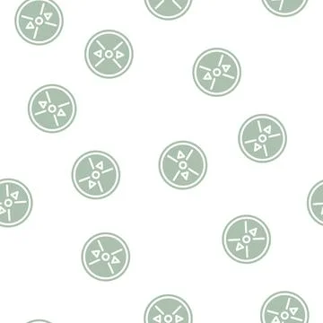 Round stimulator glyph vector seamless pattern Illustrazione stock