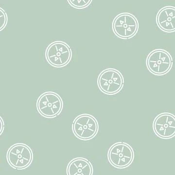 Round stimulator line vector seamless pattern Illustrazione stock