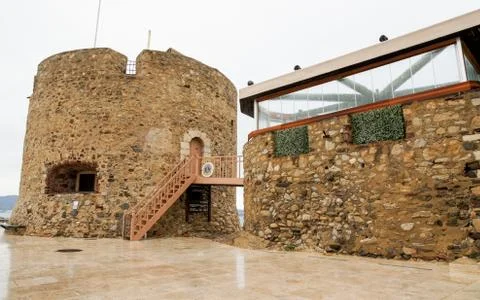 Round stone tower. Stock Photos