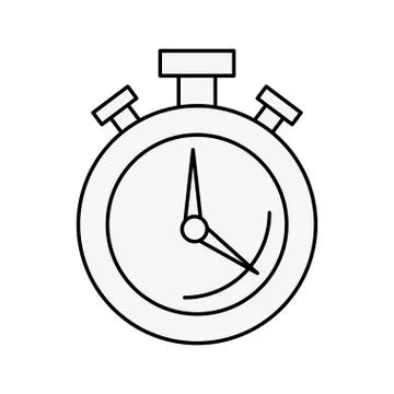 Round stopwatch timer hour countdown Stock Illustration