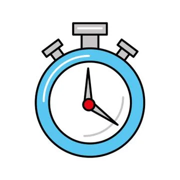 Round stopwatch timer hour countdown Stock Illustration