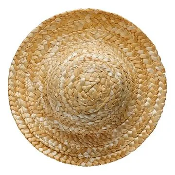Round straw hat Stock Photos