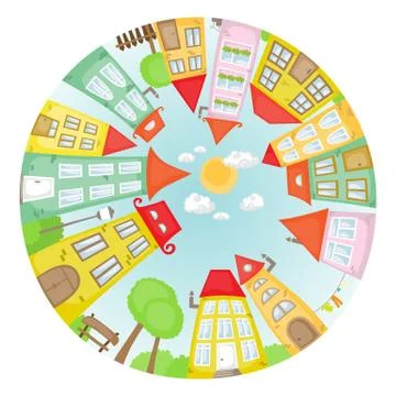 Round street Stock Illustration