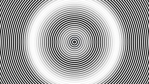 Round striped black white lines. Stock Footage 148360919