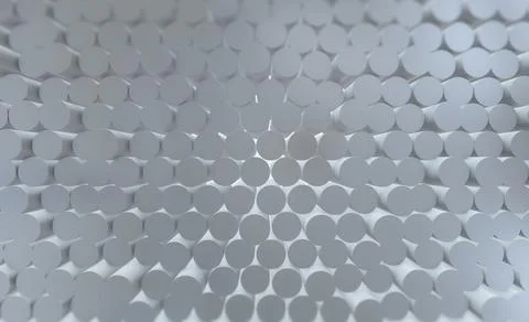Round on Surface Morphing in Seamless 3d render.  Abstract Design Background. Stock Illustration