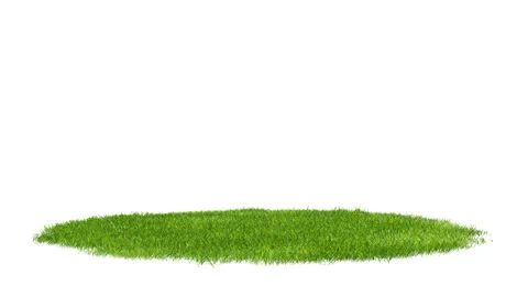 Round surface patch covered with green grass Stock Footage 274346744