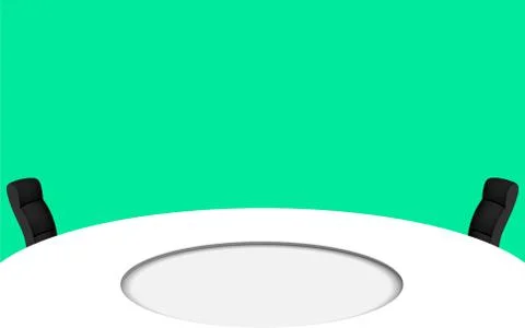 Round table and chair Stock Illustration