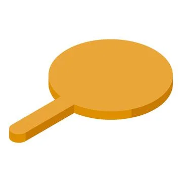 Round table board icon isometric vector. Restaurant cooking Stock Illustration