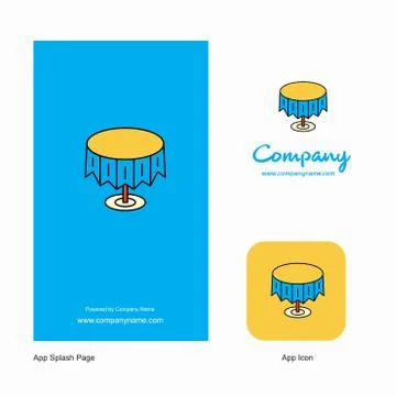 Round table Company Logo App Icon and Splash Page Design. Creative Business A Stock Illustration