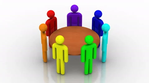 Round Table Stock Footage 47227708