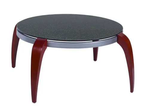 Round table with a glass table-top Stock Photos