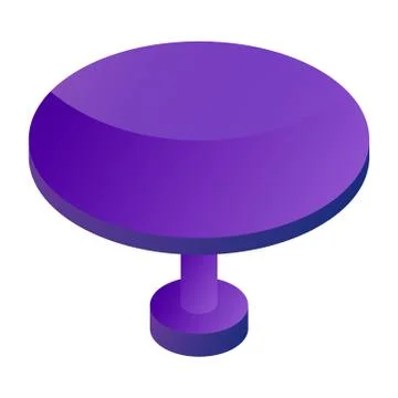 Round table icon, isometric style Stock Illustration