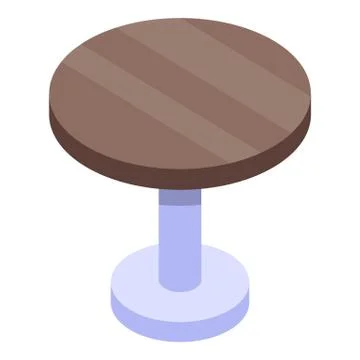 Round table icon, isometric style Stock Illustration