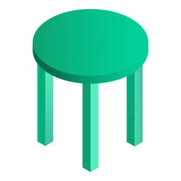 Round table icon, isometric style Stock Illustration