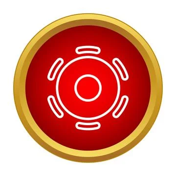 Round table icon representing meeting and discussion Stock Illustration