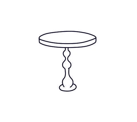 Round table Stock Illustration