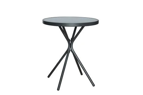 Round table isolated on white background. outdoor furniture Stock Photos