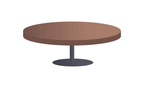 Round Table Layout, Colorful Vector Illustration Stock Illustration
