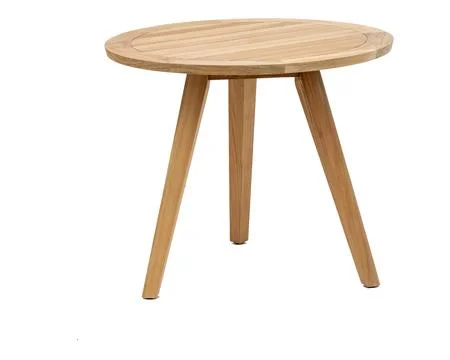 A round table made of wood Stock Photos