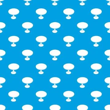 Round table pattern vector seamless blue Stock Illustration