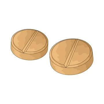 Round Tablet illustration Stock Illustration
