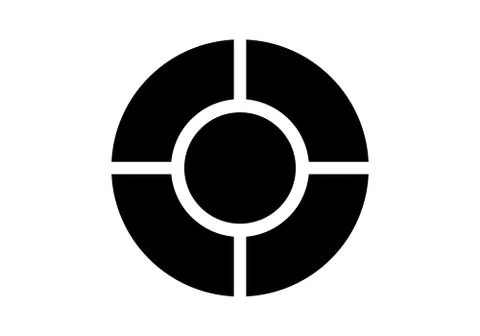 Round target logo icon vector Stock Illustration