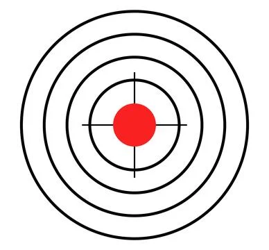 Round target with red dot in center Stock Illustration
