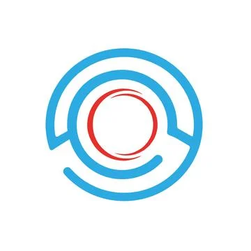 Round target technology logo vector Stock Illustration