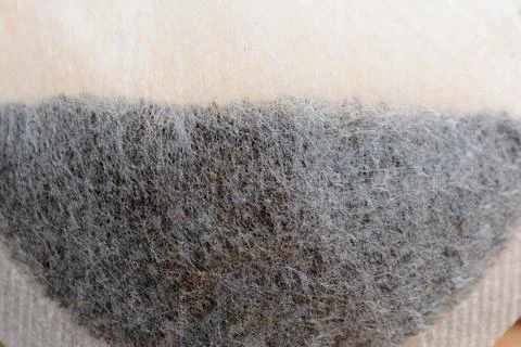 Round tea bag closeup - background Stock Photos
