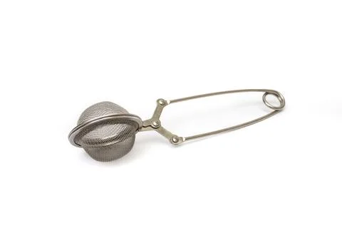 Round tea strainer clamp isolated on white background Stock Photos