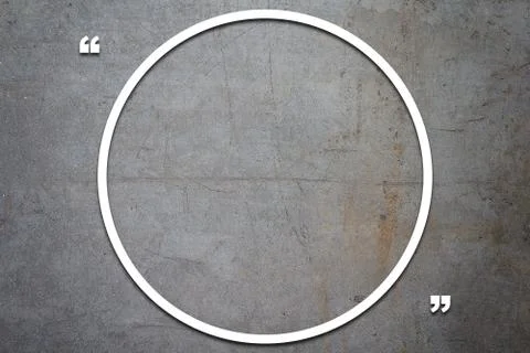 Round Text Box and Quotation Mark Stock Photos