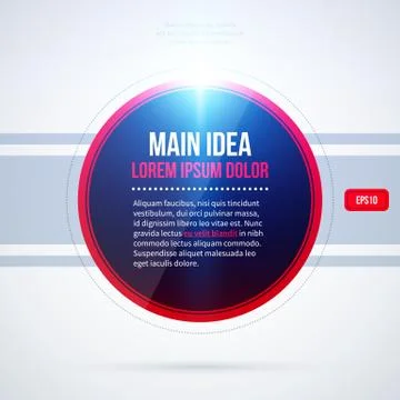 Round text frame with cold light on white background. EPS10 Stock Illustration