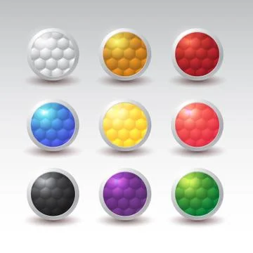 Round texture icons Stock Illustration