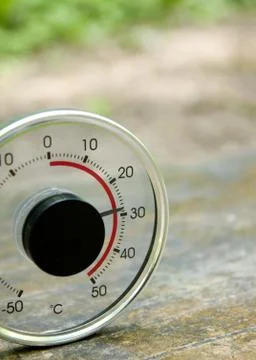 Round thermometer Stock Photos