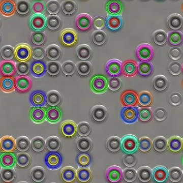 Round tiles seamless generated texture Stock Illustration