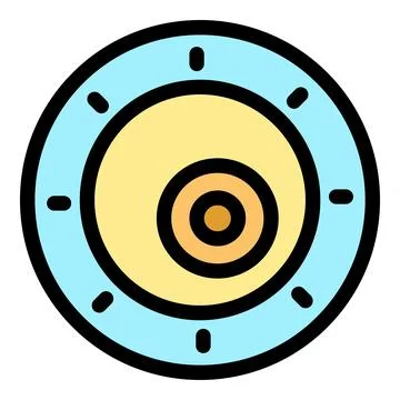 Round timer showing time passing, clock or stopwatch icon 스톡 일러스트