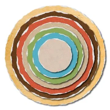 Round   torn paper pyramid   - 3D illustration Stock Illustration
